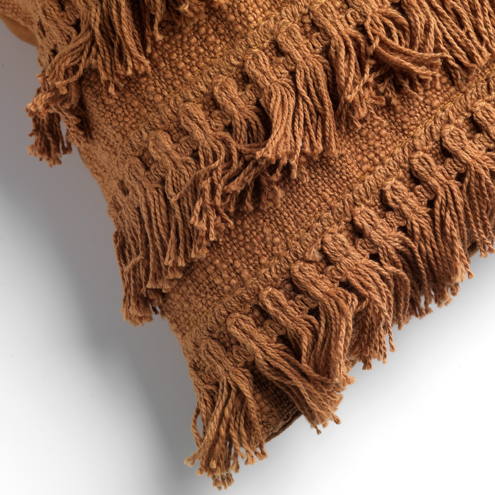 FARA - Sierkussen van katoen Tobacco Brown 40x60 cm - bruin