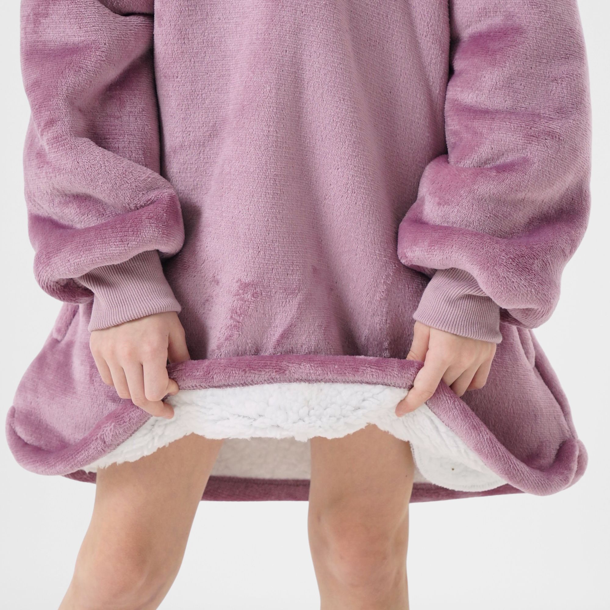 FEM - hoodie 50x70 cm - meisjes - hoodie deken - Dusky Orchid - paars