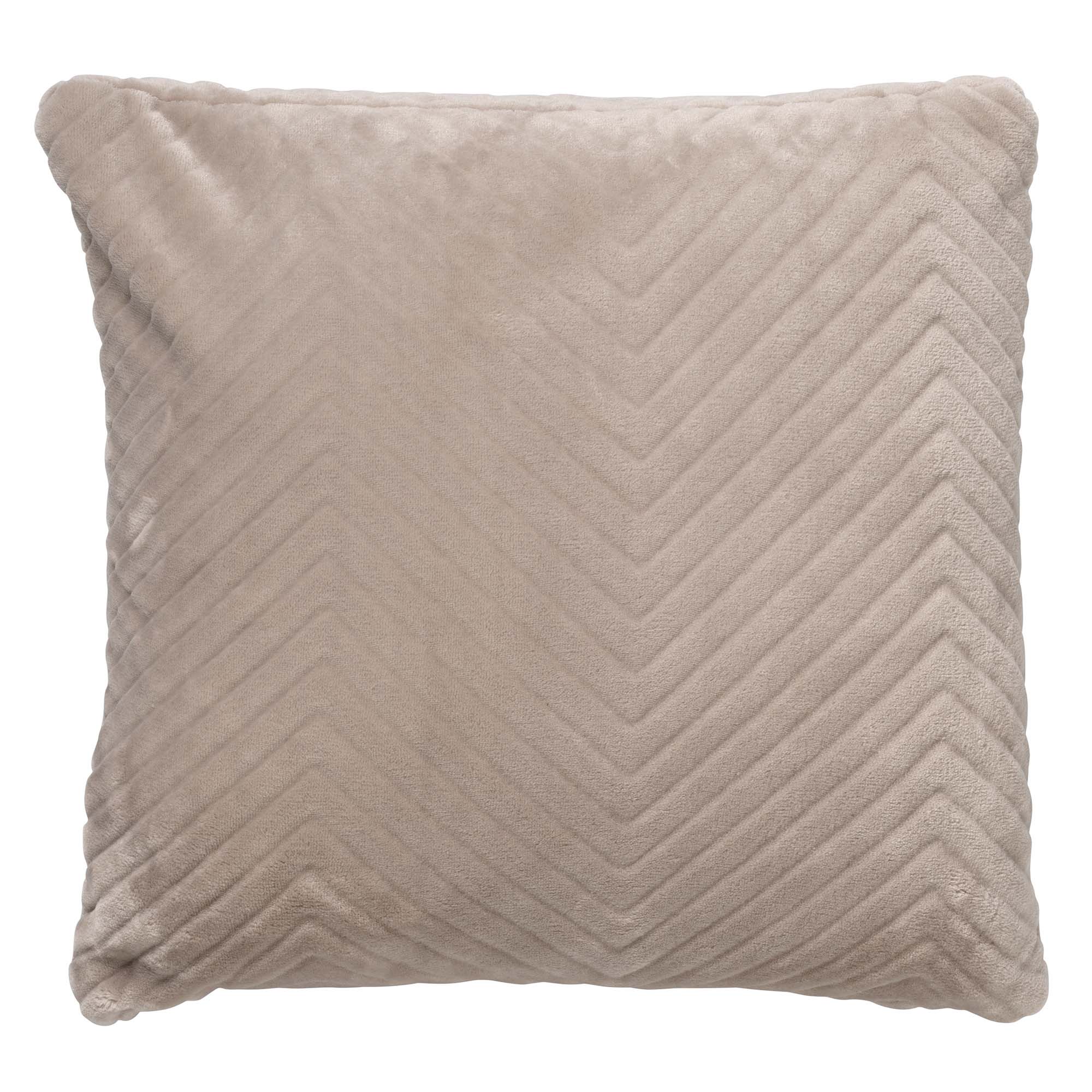 Dutch Decor ZICO - Kussenhoes zigzag 45x45 cm Pumice Stone - beige - superzacht - Dutch Decor - Dutch Decor ZICO - Kussenhoes zigzag 45x45 cm Pumice Stone - beige - superzacht - Dutch Decor -