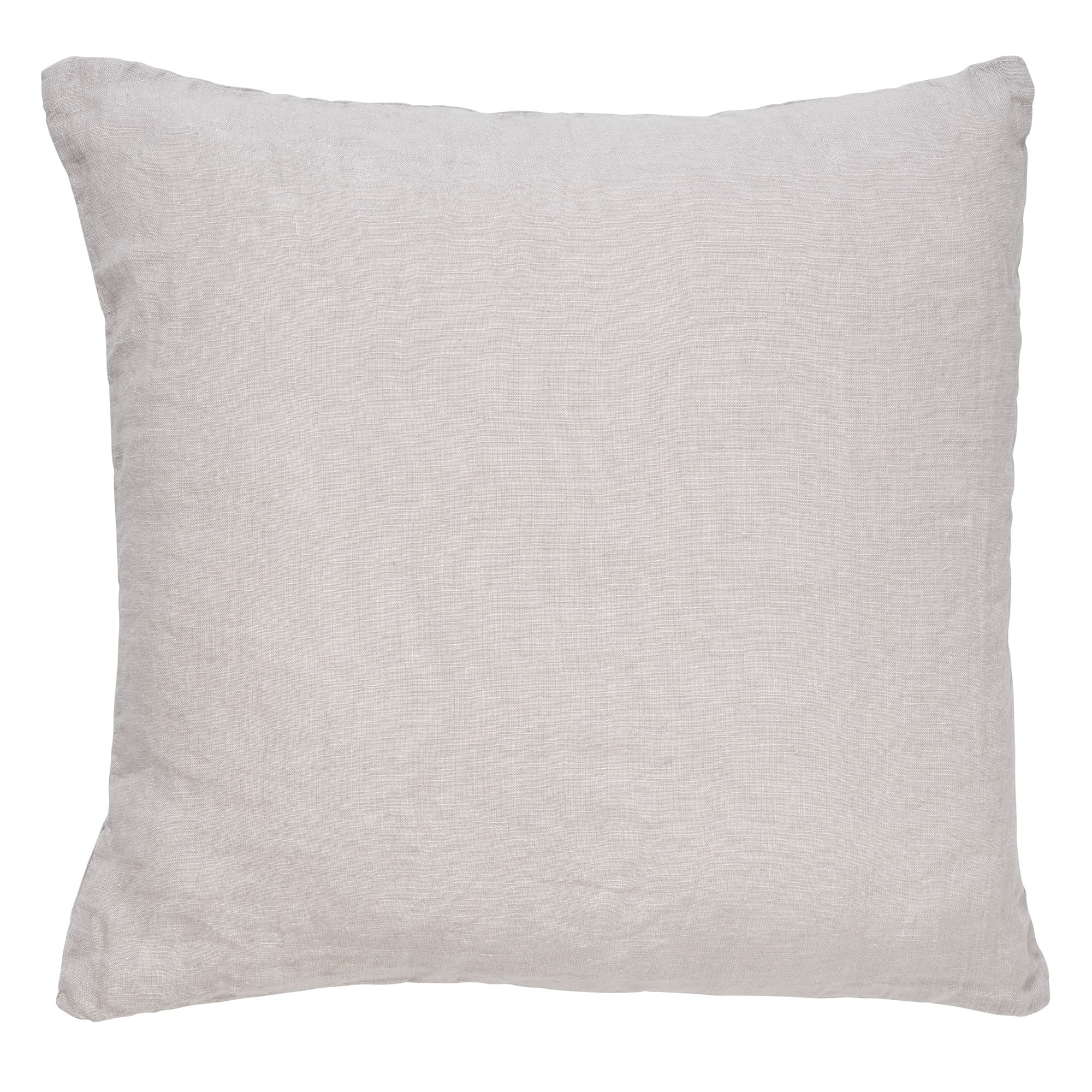 LINN - Sierkussen 45x45 cm - 100% linnen - effen kleur - Micro Chip - lichtgrijs