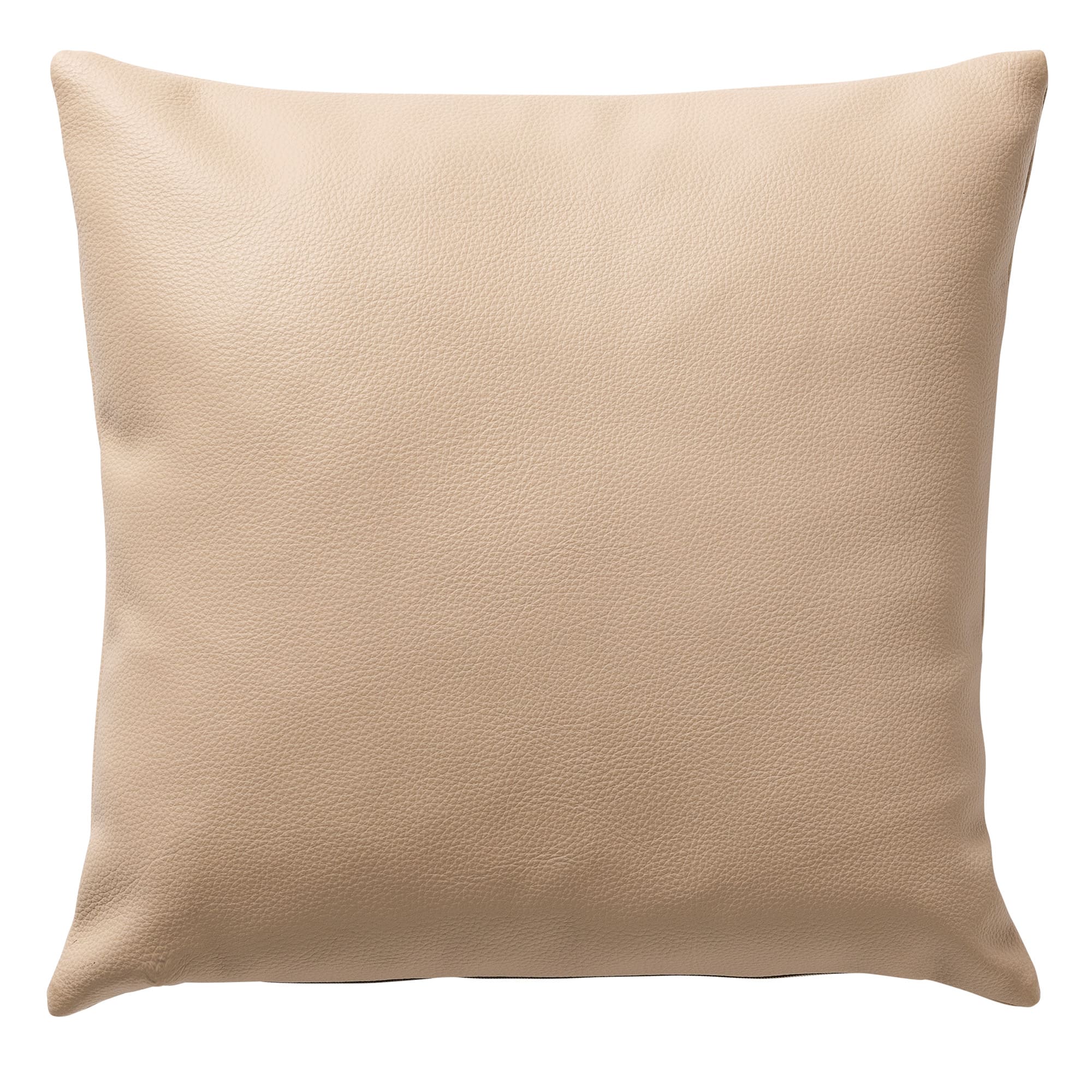 JARED - sierkussen 45x45 cm - stoere leerlook - effen kleur - Irish Cream - beige