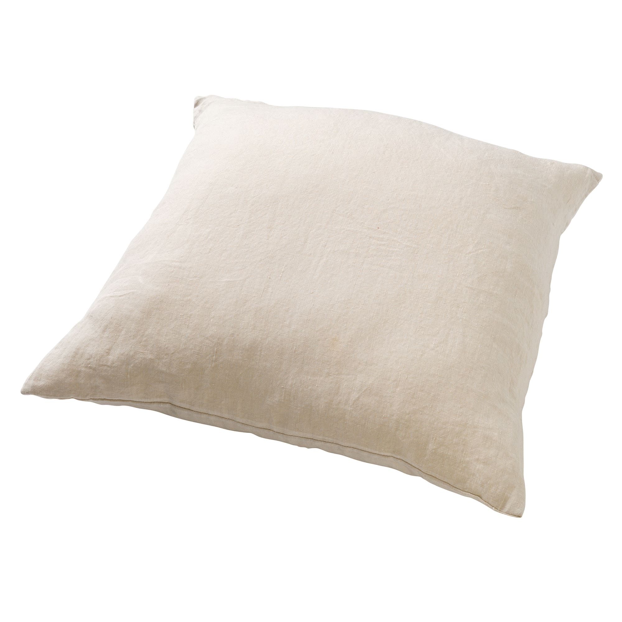 LINN - Kussenhoes 45x45 cm - 100% linnen - effen kleur - Pumice Stone - beige