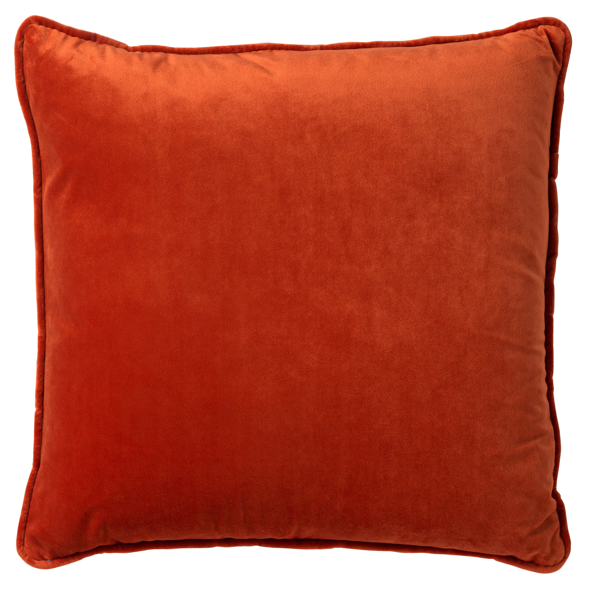 FINN - Kussenhoes 60x60 cm - velvet - effen kleur - Potters Clay - oranje