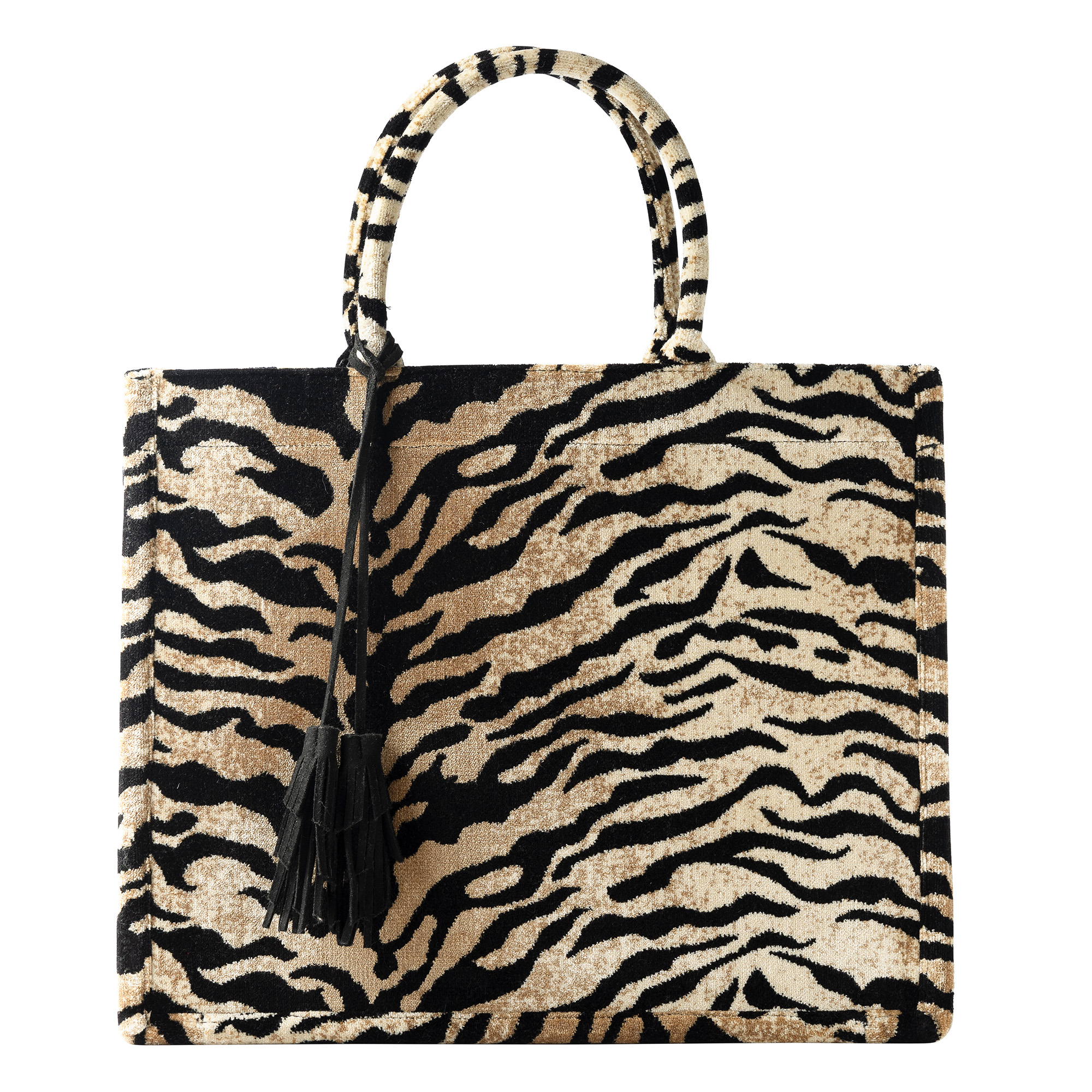ELEONORA | Tote-bag | Shopper | 43x34x13 cm | Pumice Stone | Beige | Multicolor |  Hoii