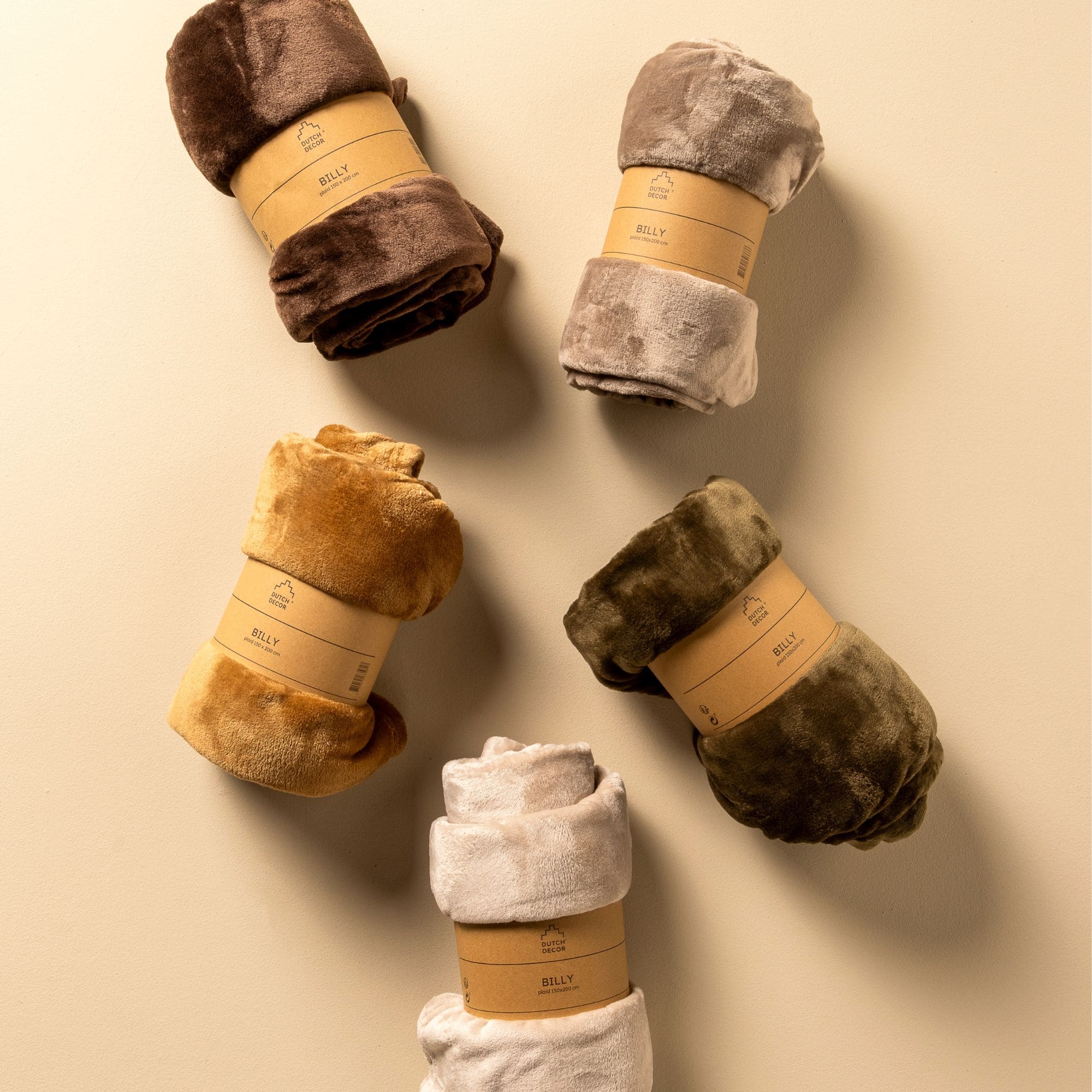 BILLY - Plaid 150x200 cm - flannel fleece - superzacht - Chocolate Martini - donkerbruin