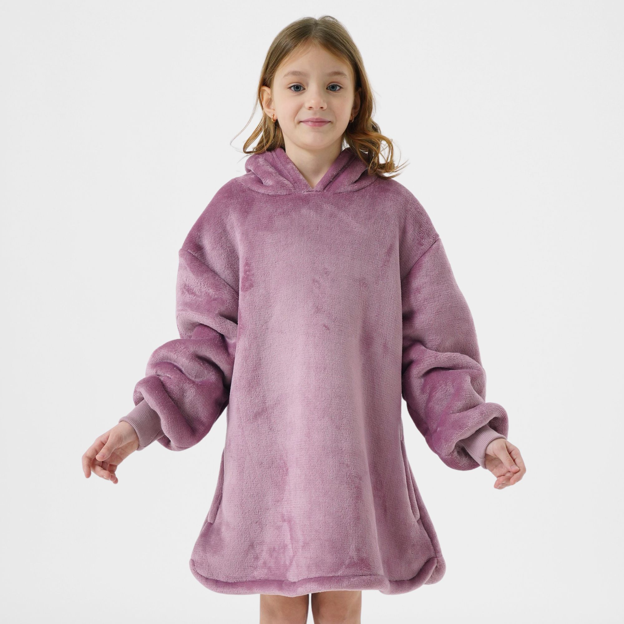 FEM - hoodie 50x70 cm - meisjes - hoodie deken - Dusky Orchid - paars