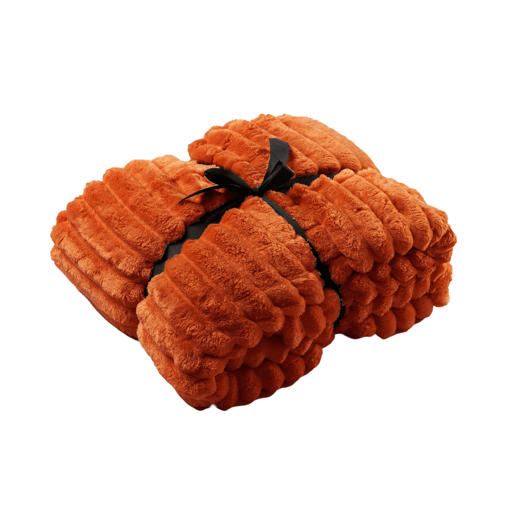 RICKY - Plaid 150x200 cm - superzacht - warm en donzig - Potters Clay - oranje terra