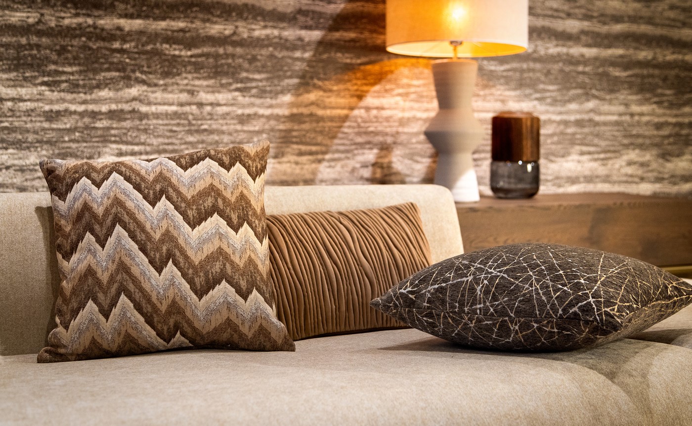 DAVIDE | Coussin 30x50 cm | Natural | Marron | Hoii | Avec un rembourrage luxueux
