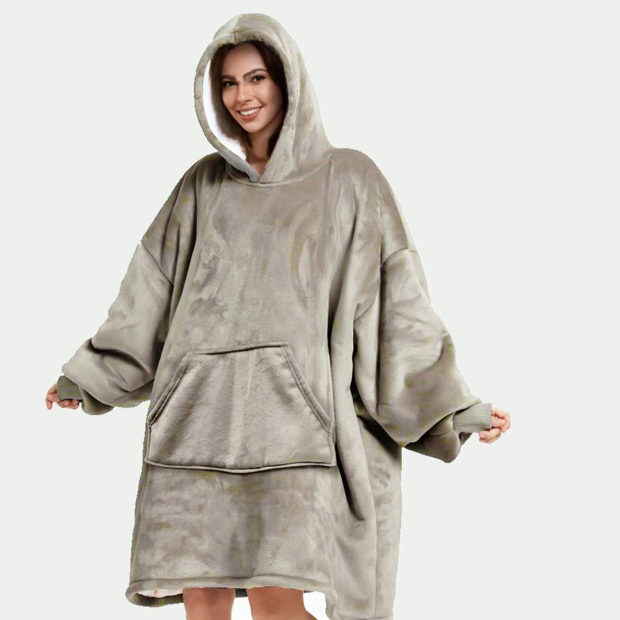 SHERRY - Oversized Hoodie - 110x170 cm - Pumice Stone Hoodie & deken in één – heerlijke, grote fleece hoodie deken