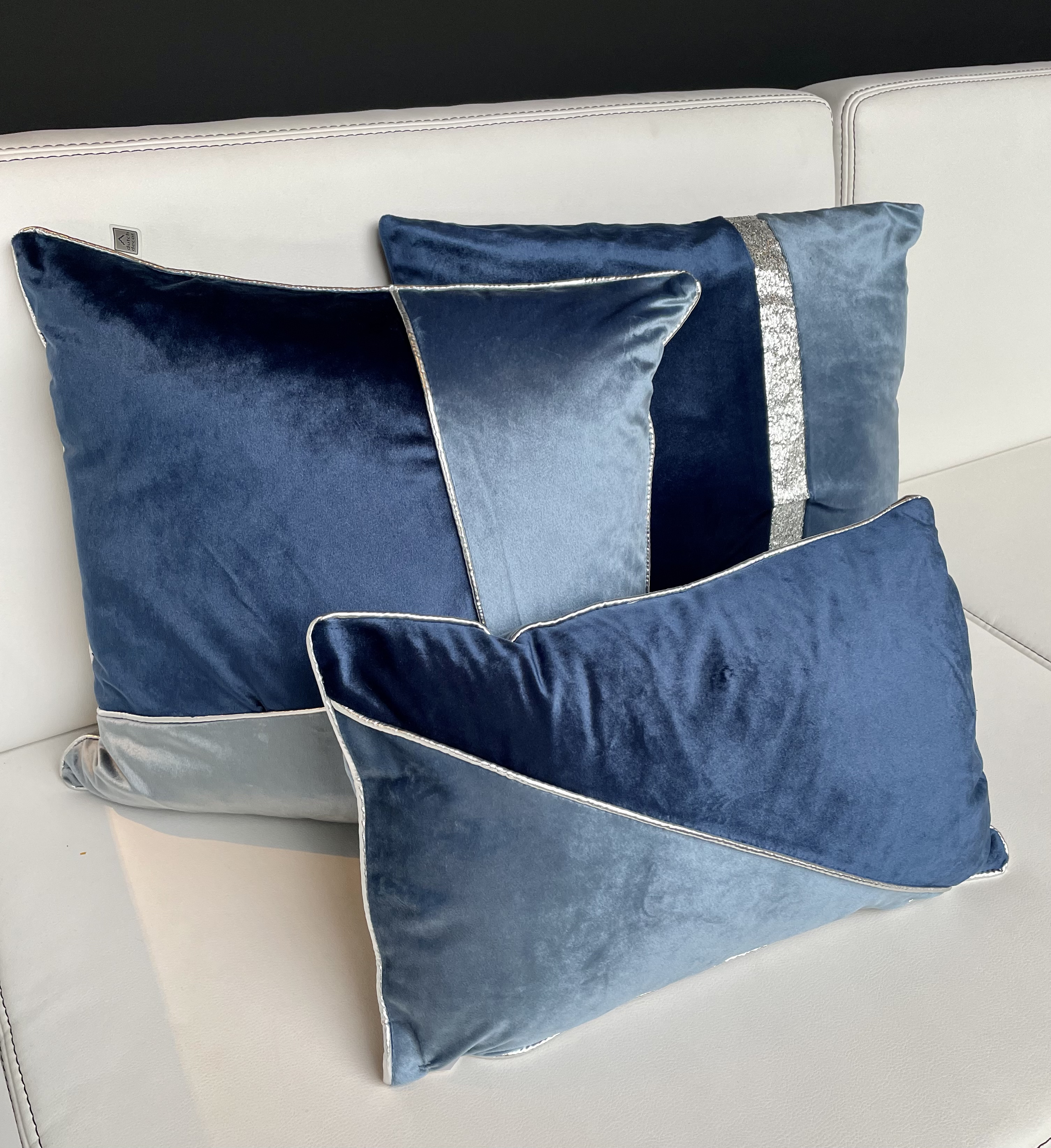 tv Smeltend Zelfgenoegzaamheid MELLE - Kussenhoes blauw 45x45 cm | KUSSENHOES | KHMELL45BLA