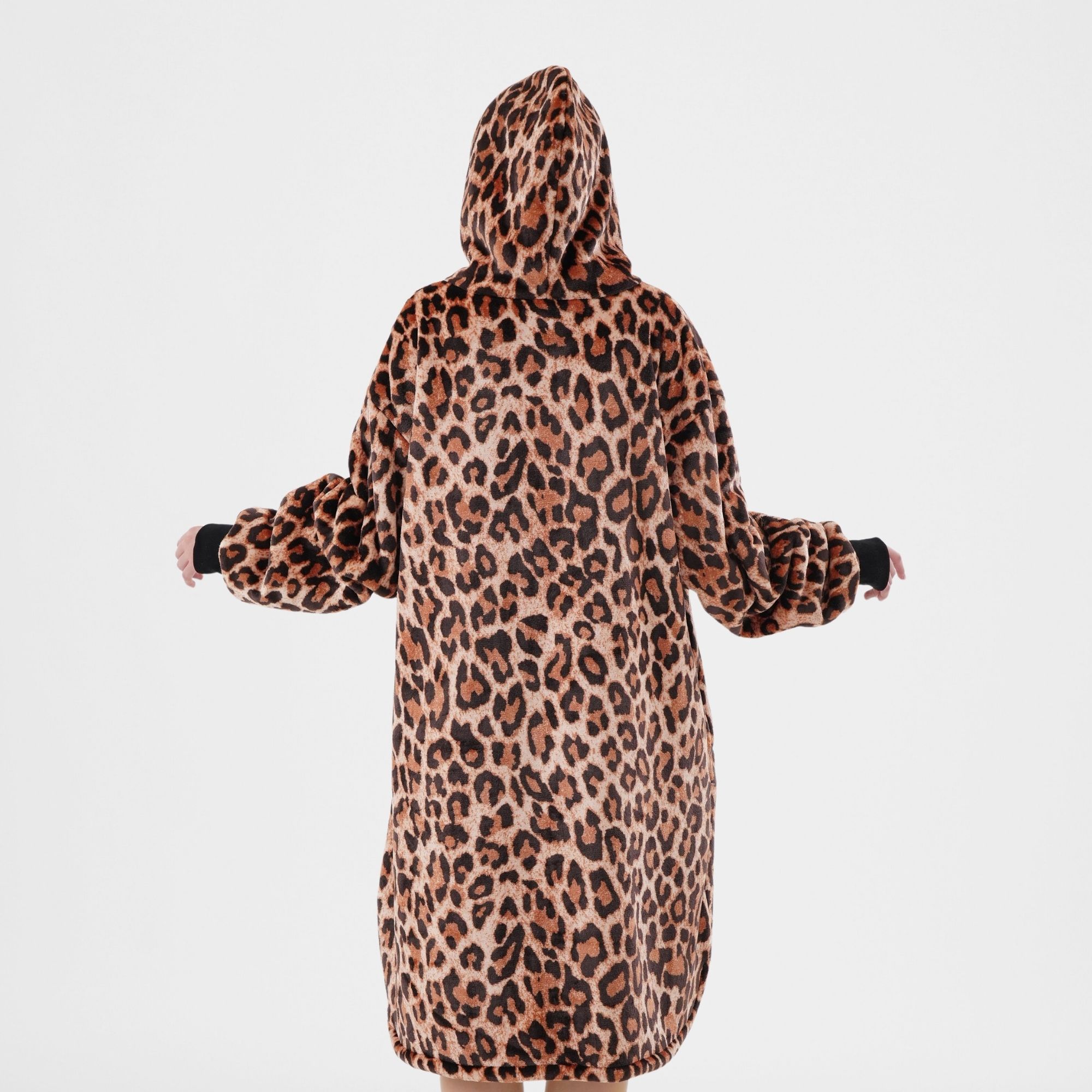 CHEETAH - hoodie 70x110 cm - dames - dierenprint - Tobacco Brown - bruin