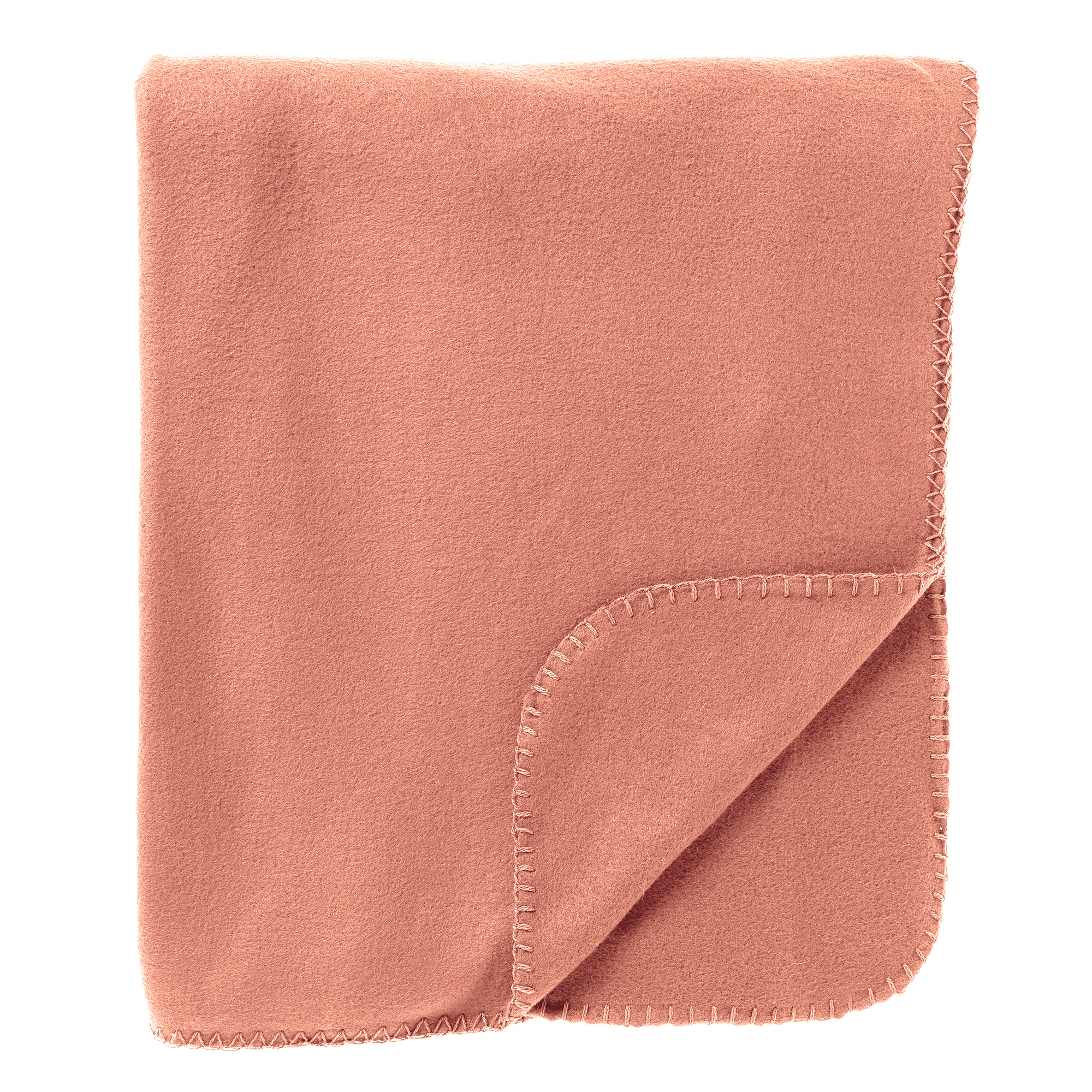 PABLO - Plaid 150x200 cm - 100% polyester - fleece terrasplaid - Muted Clay - roze 