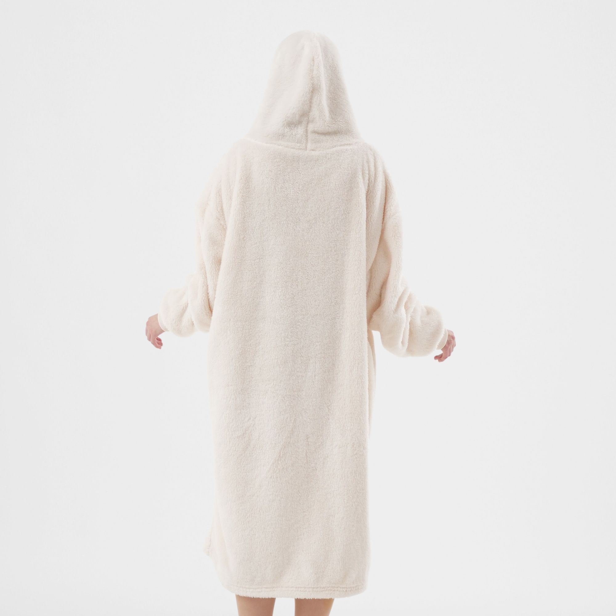 MERRY - hoodie 70x110 cm - volwassenen - kerst - Bone White - wit 