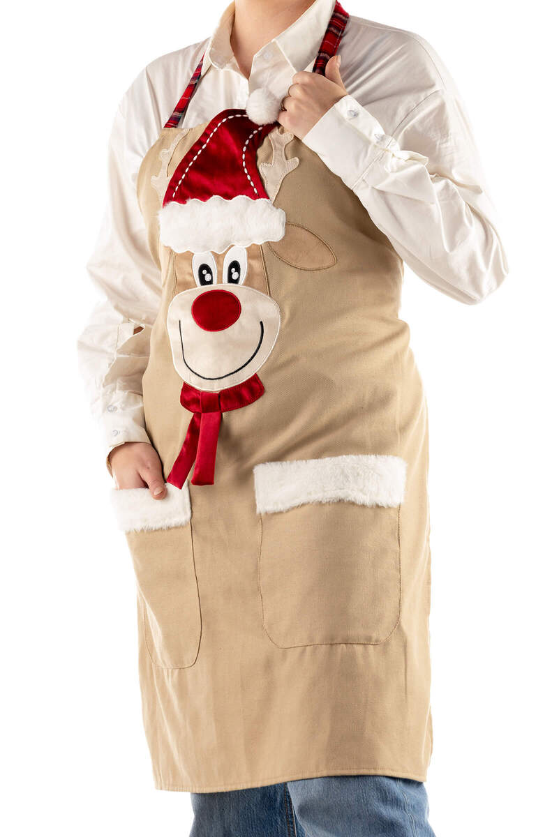 RUDOLPH CHEF  schort - kerst - Tobacco Brown - bruin