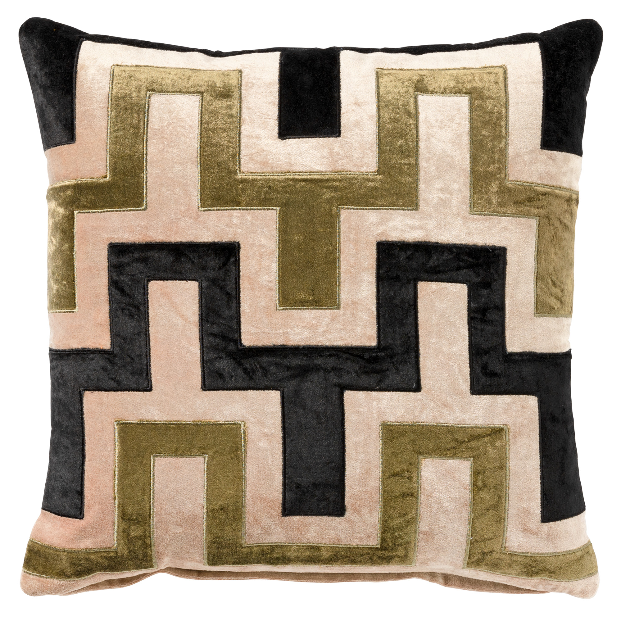 BELLONA |  Sierkussen |  45x45 cm Raven | Zwart |  Velours | Hoii | met GRS verenvulling