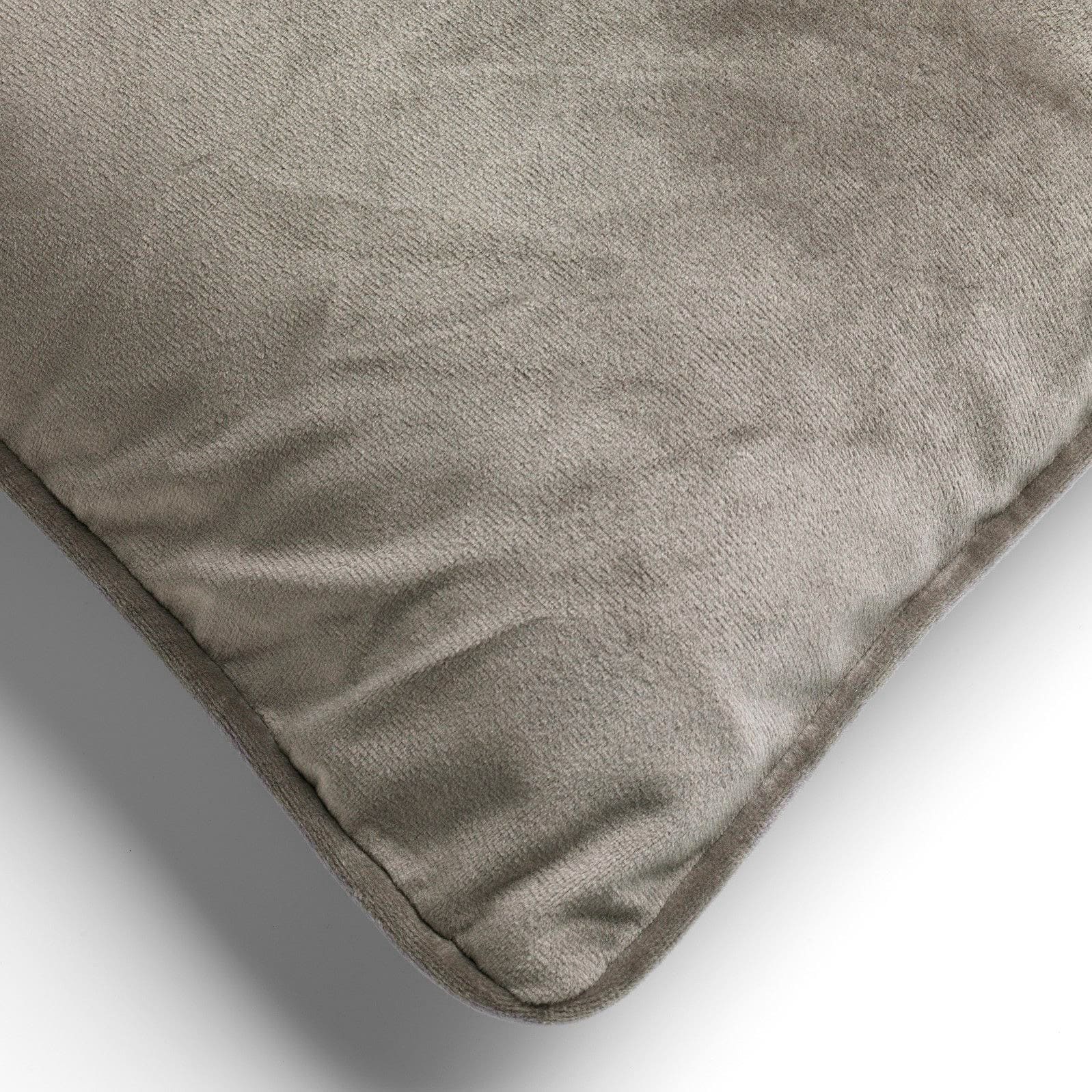 FINN - Sierkussen 30x50 cm - velvet - lendekussen - Driftwood - taupe