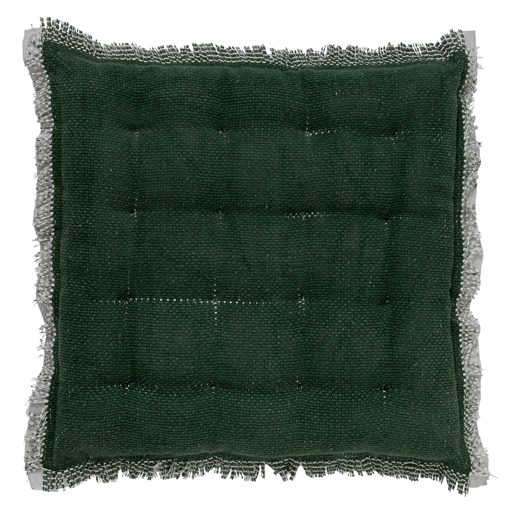 BURTO - Stoelkussen van gewassen katoen Mountain View 40x40 cm - groen BURTO - Stoelkussen van gewassen katoen Mountain View 40x40 cm - groen