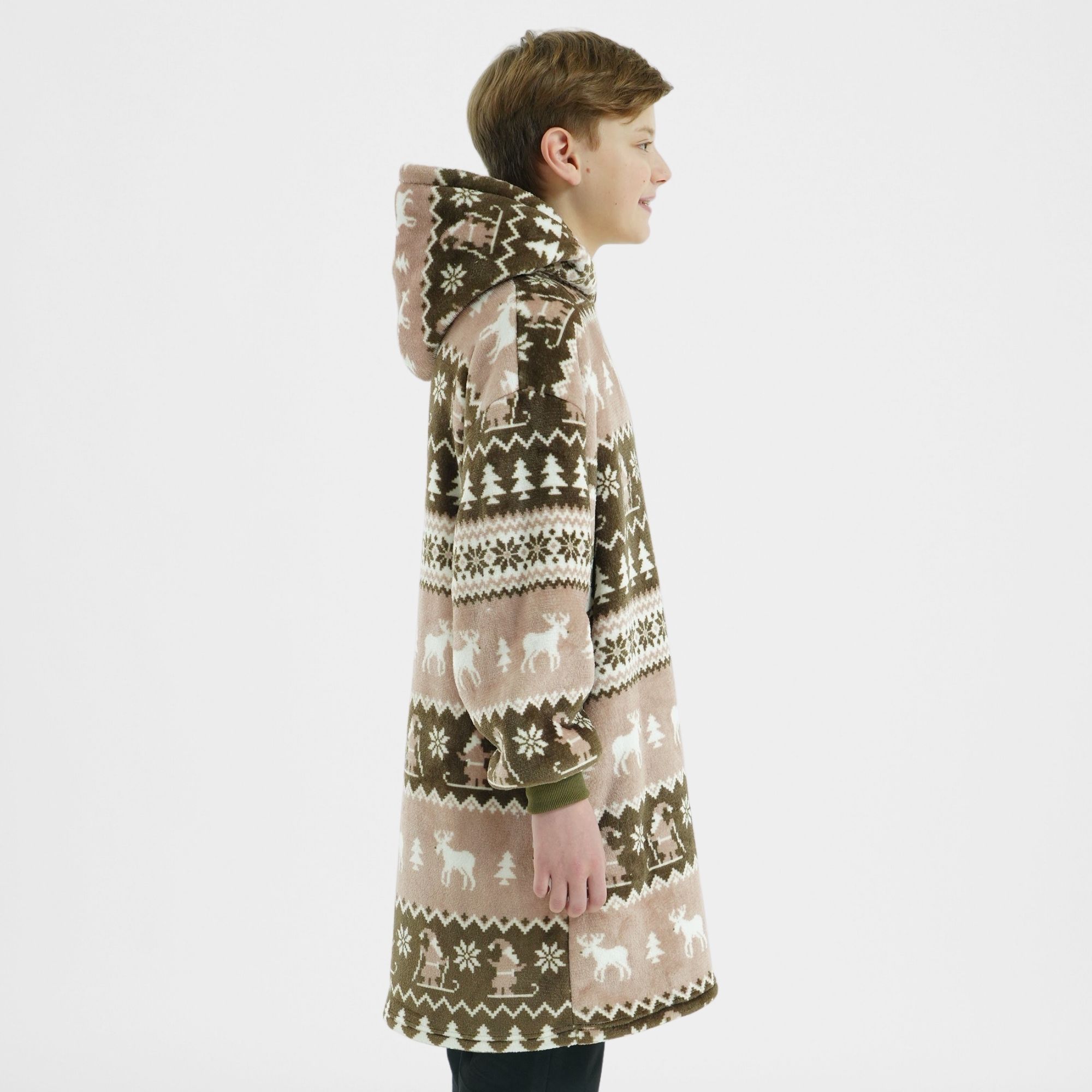 LAPLAND - hoodie 60x90 cm - tieners - XS - kerst - Military Olive - groen