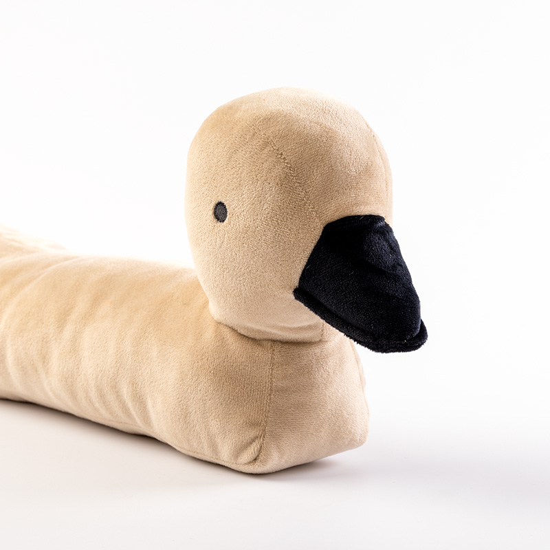 DUCKY - tochtstopper 90x10 cm - eend - Pumice Stone - beige