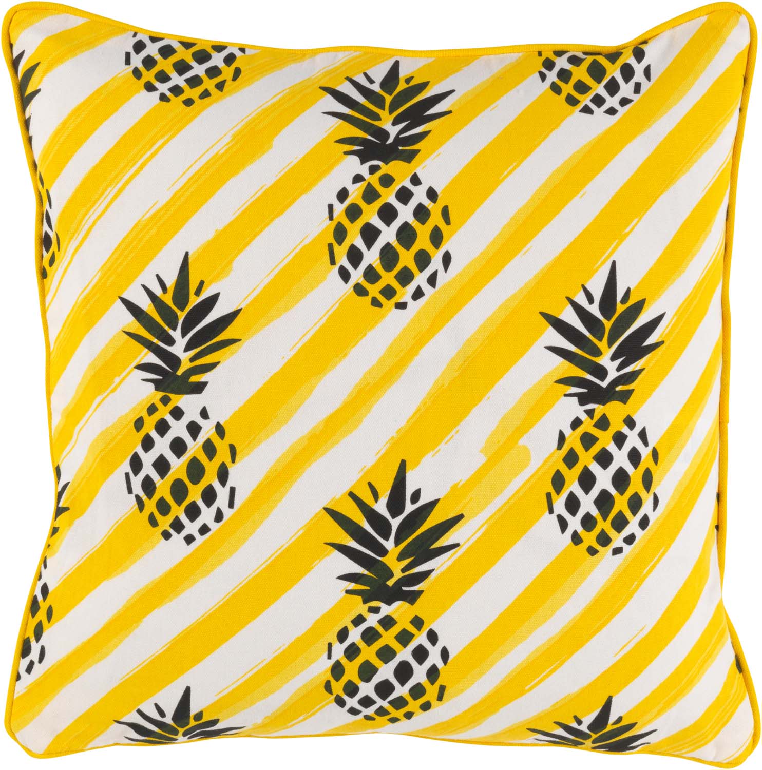 BIBI - Sierkussen met ananas geel 45x45 cm