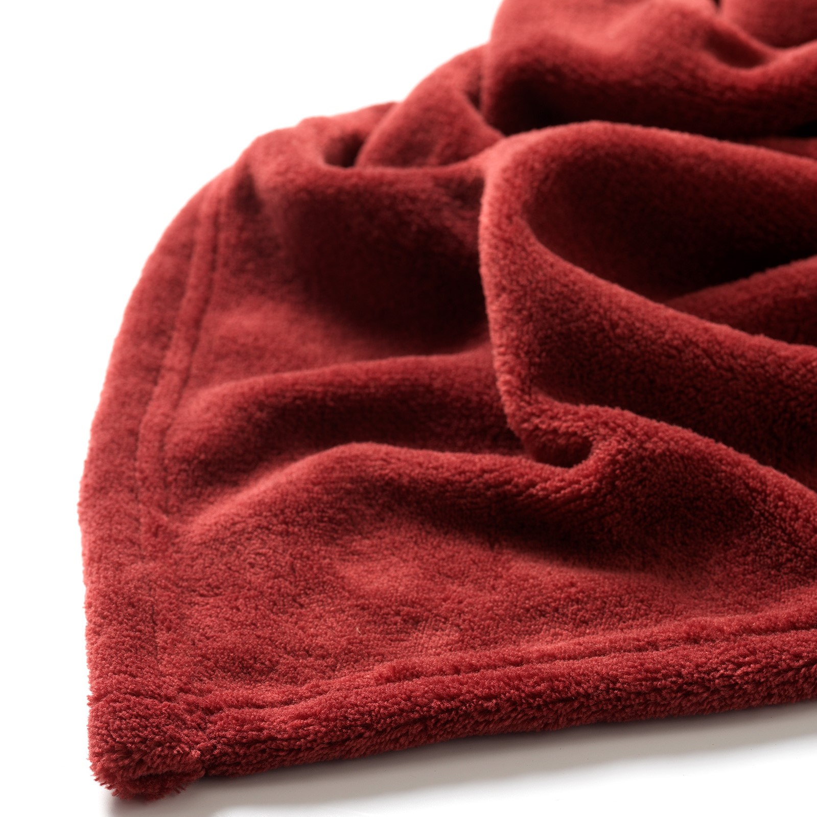 HARVEY - Plaid fleece 150x200 cm - Merlot - rood - superzacht HARVEY - Plaid fleece 150x200 cm - Merlot - rood - superzacht