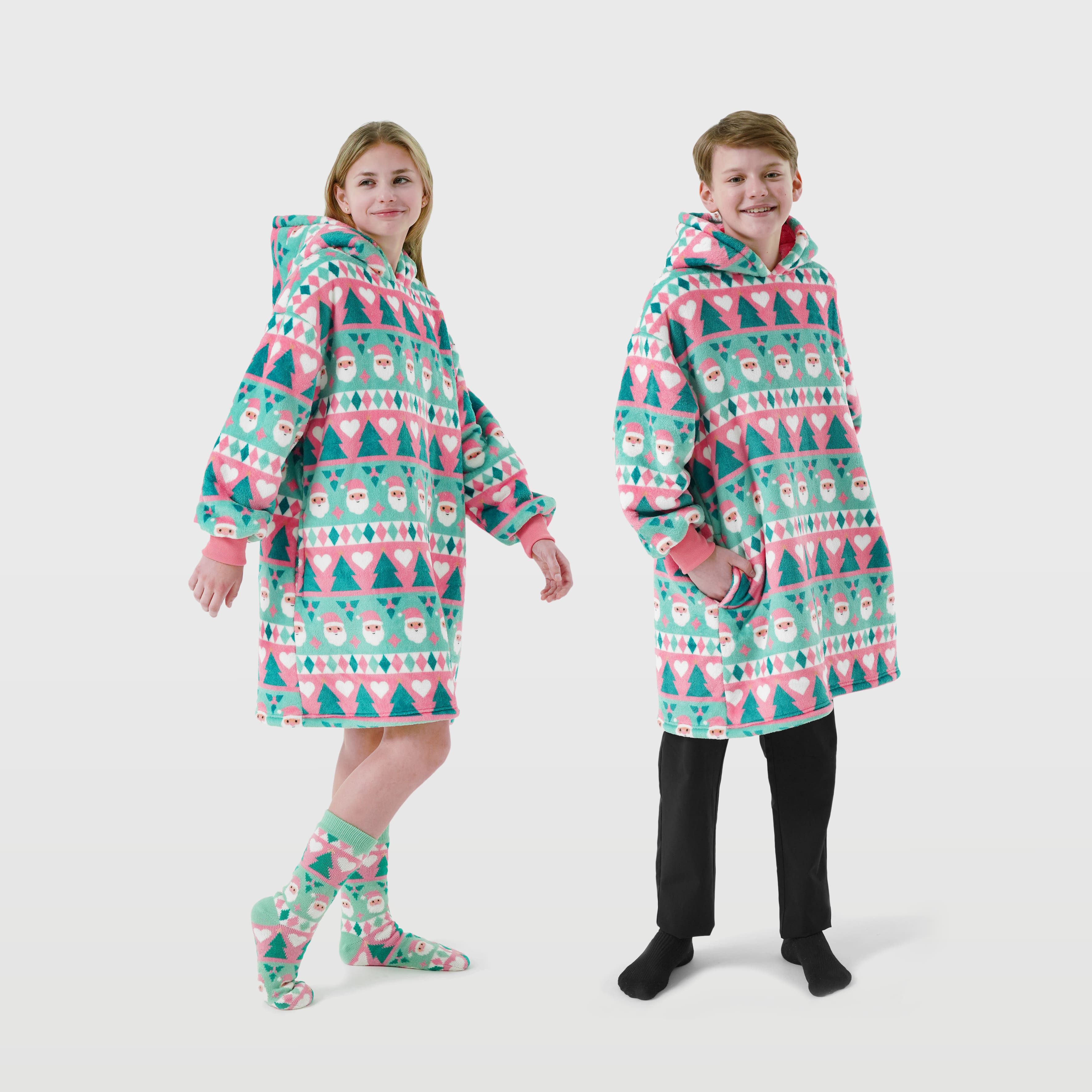 JOLLLY SANTA - Hoodie for teenager 60x90 cm - Geranium Pink - pink 