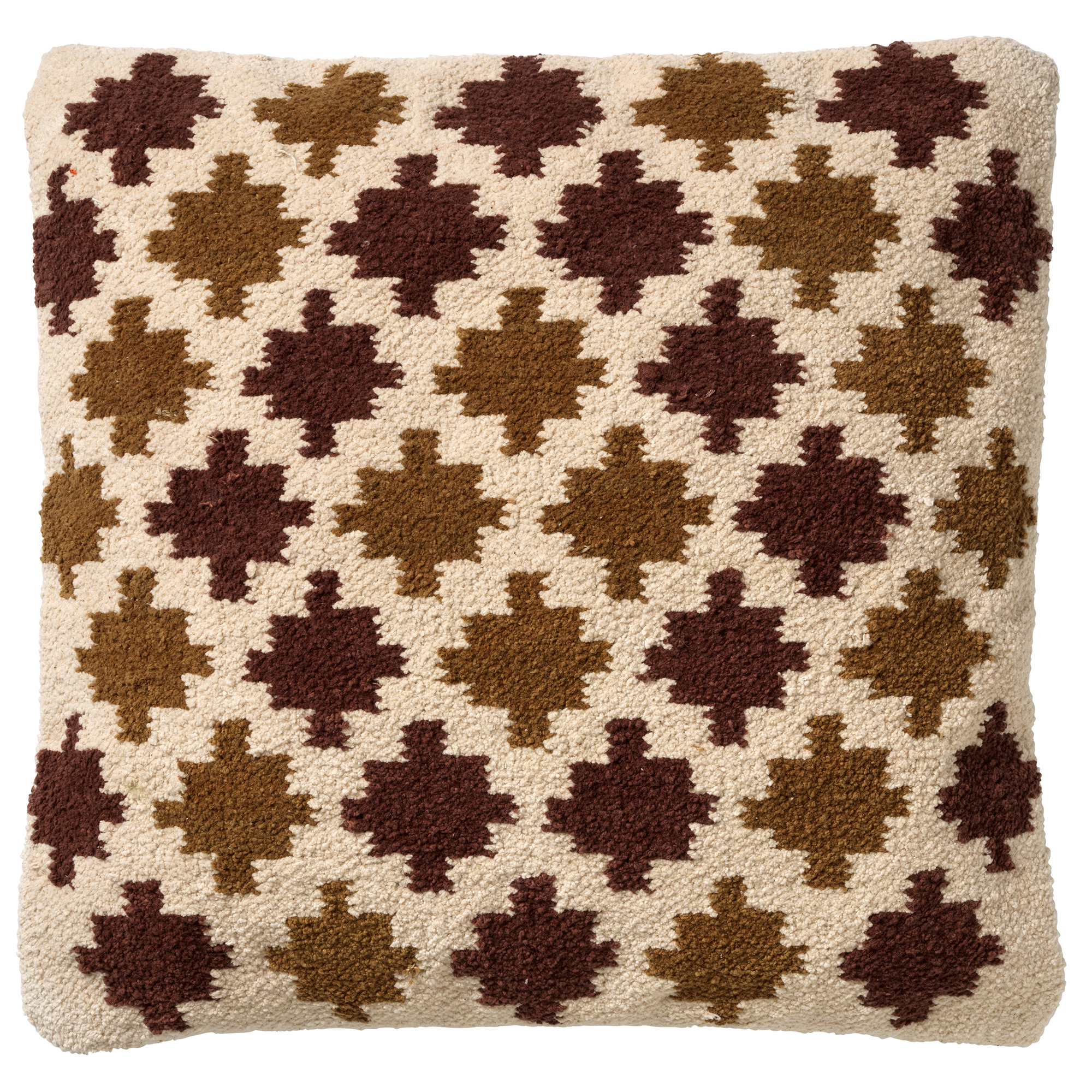 YAEL - Sierkussen kelim 45x45 cm - Pumice stone - beige - met een kussenhoes van 100% katoen