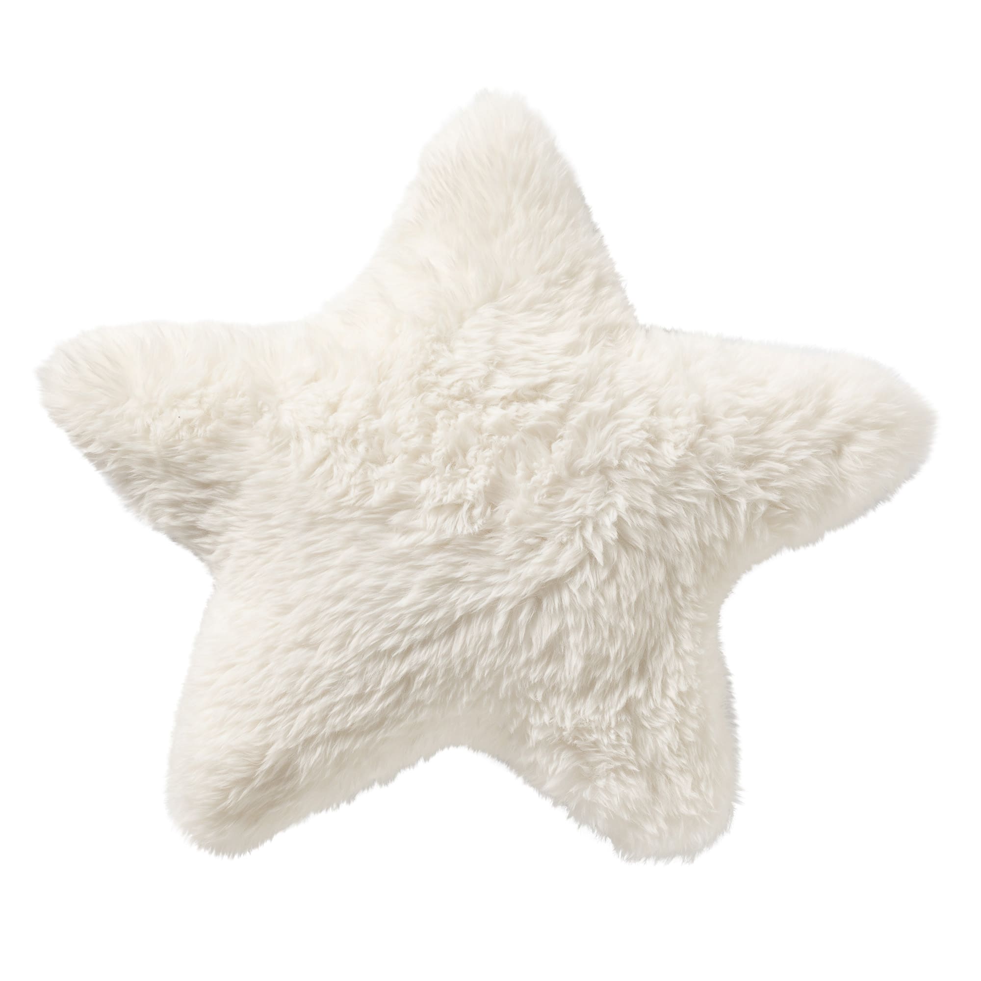 STERRE - Sierkussen 50x48 cm - fluffy kussen in stervorm - Snow White - wit
