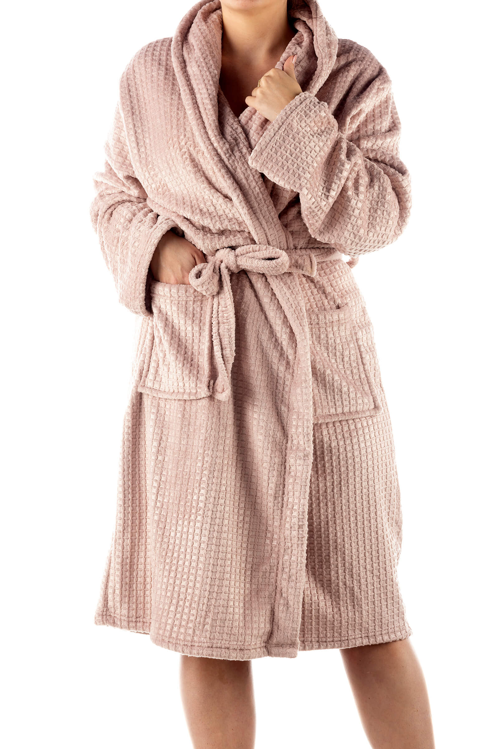 BEAU - badjas 116 cm - volwassenen - Pale Mauve - paars