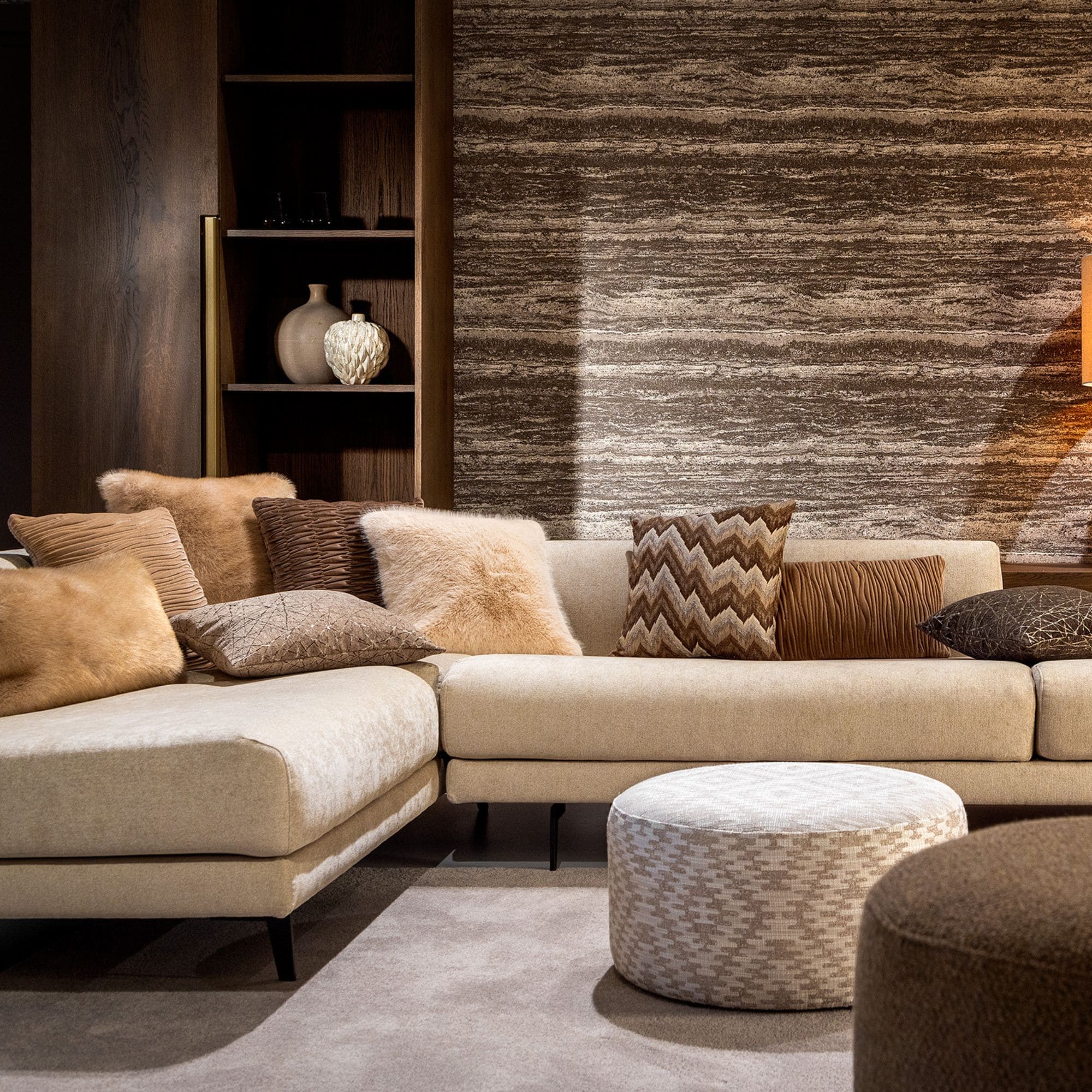 DAVIDE | sierkussen 30x50 cm | Natural | bruin | Hoii | met duurzame kussenvulling