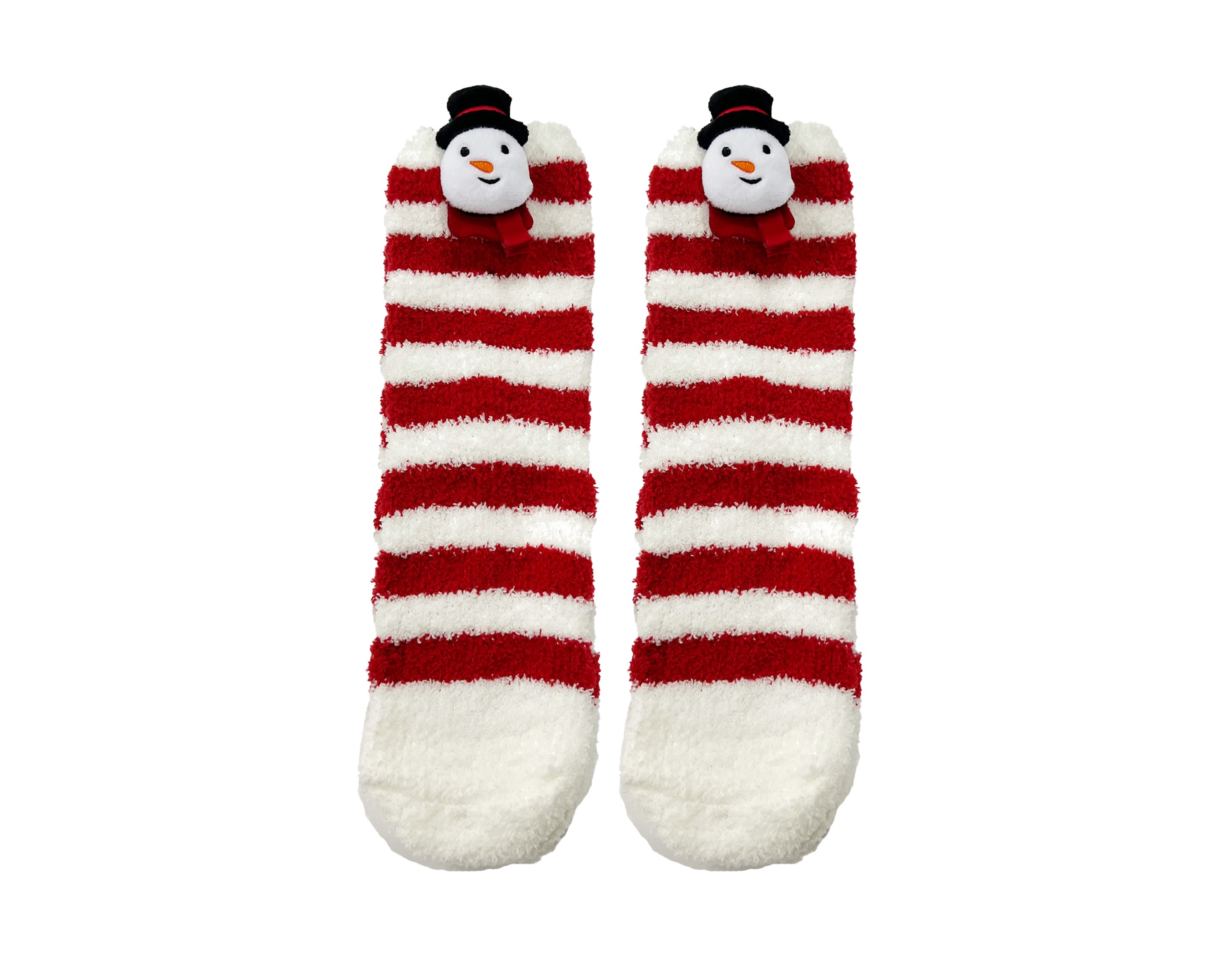 FUNNY SNOWMAN   huissokken - one size - sneeuwpop - Biking Red - rood, wit