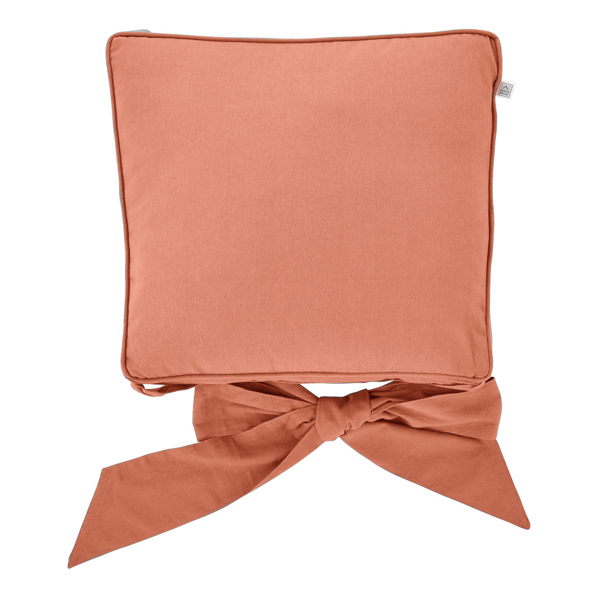 JAVAAN - Stoelkussen met lint Muted Clay 45x45 cm - roze
