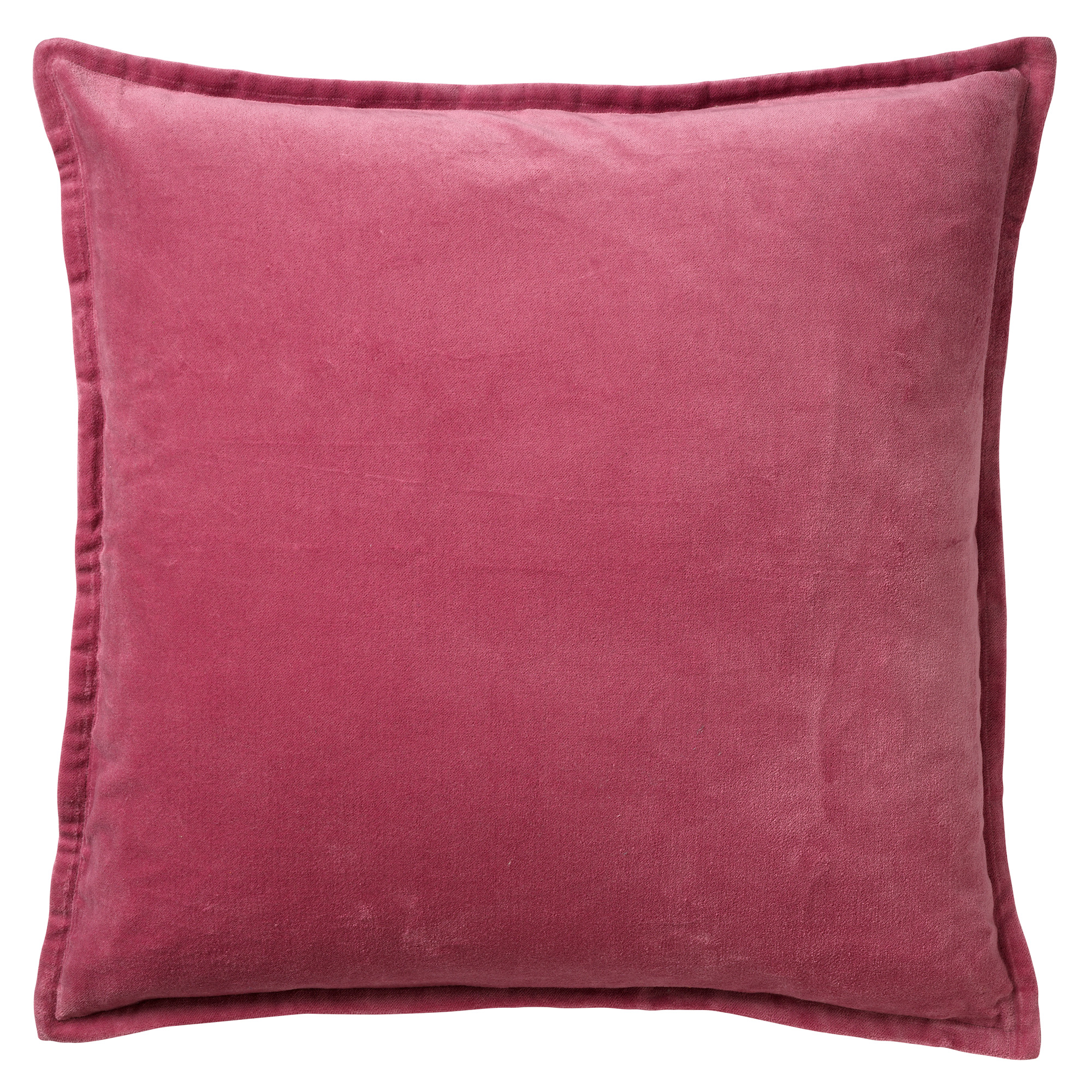 CAITH - Sierkussen 50x50 cm - 100% katoen - velvet - lekker zacht - Heather Rose - roze