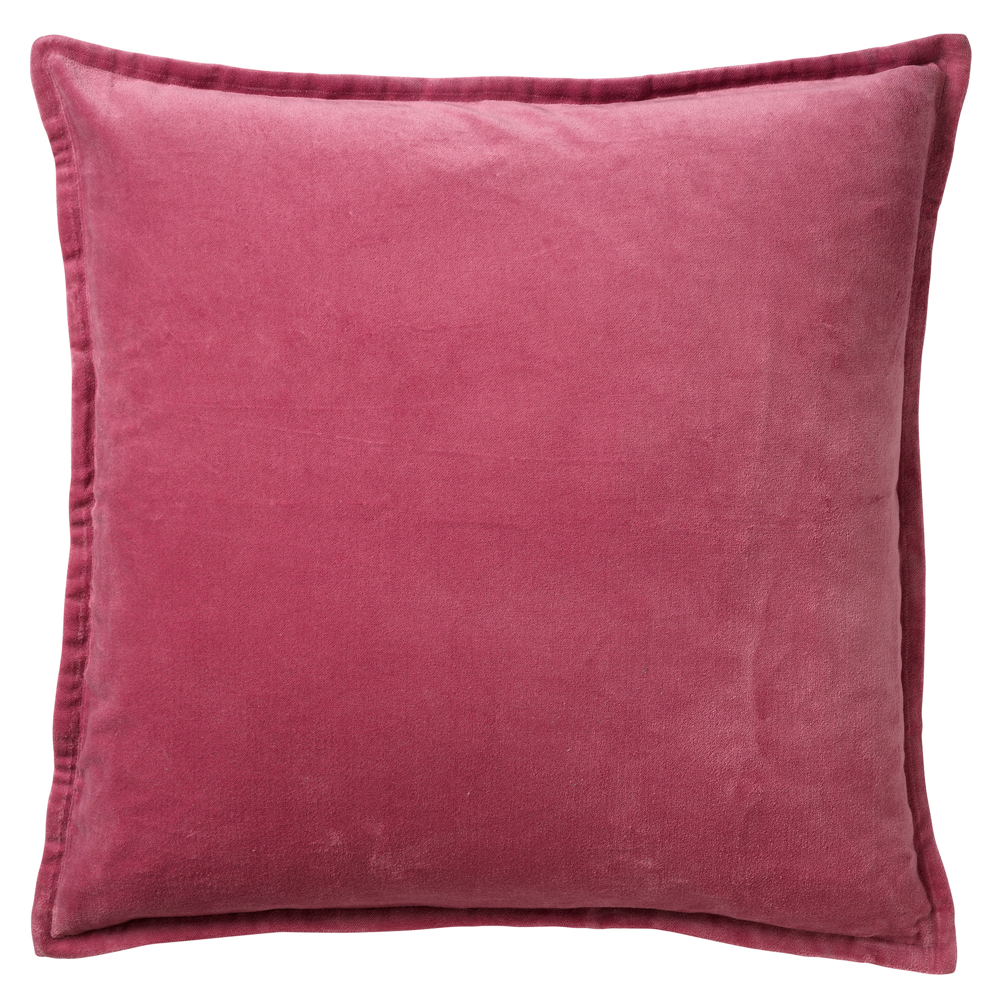 CAITH - Kussenhoes 50x50 cm - 100% katoen - velvet - lekker zacht - Heather Rose - roze