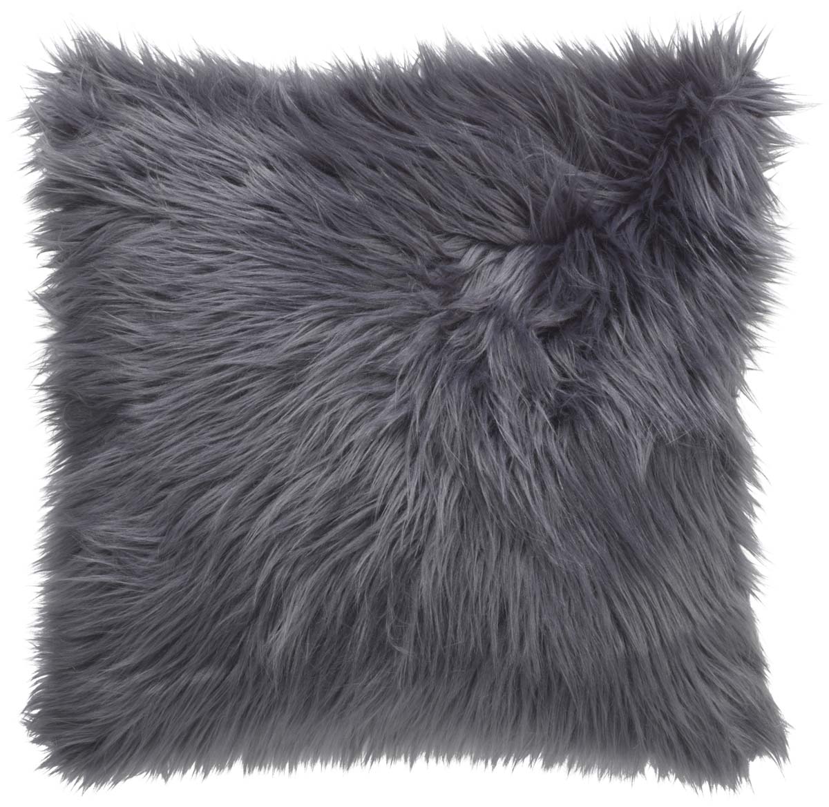 MEES - Kussenhoes 45x45 cm -  donkergrijs- antraciet - fluffy - superzacht