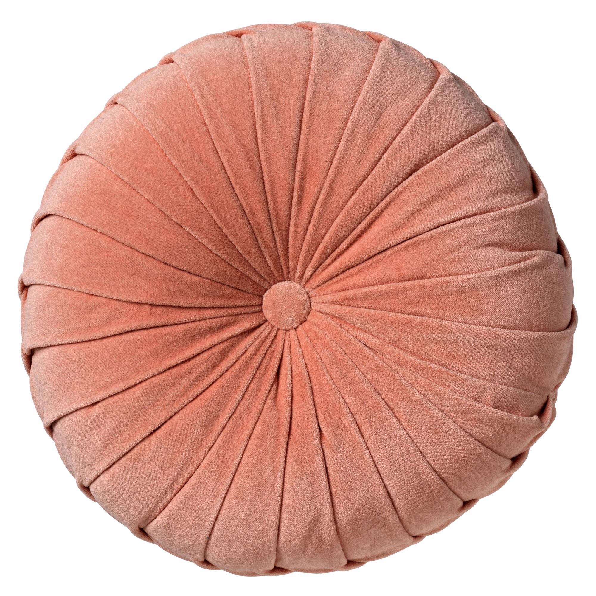 KAJA - Sierkussen rond velvet Muted Clay 40 cm