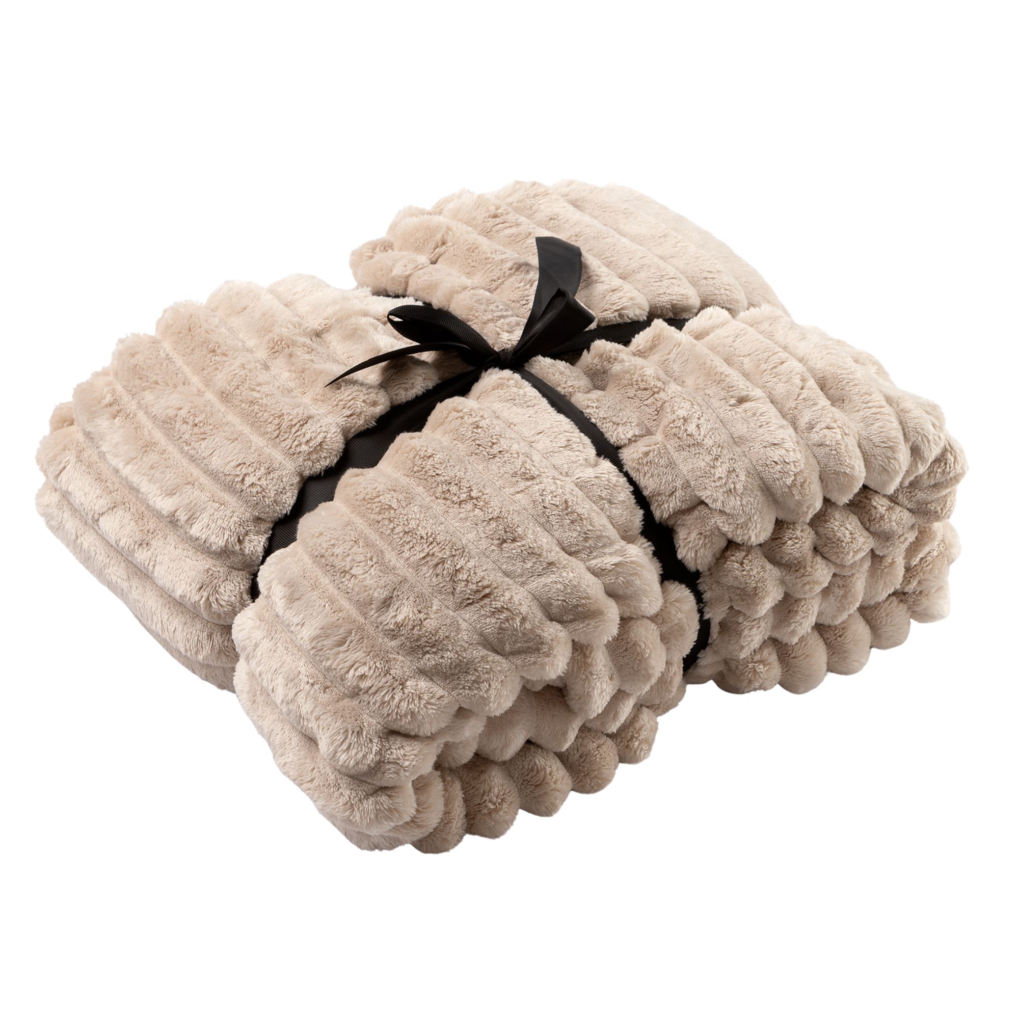 RICKY - plaid 150x200 cm - superzacht - warm en donzig - Pumice Stone - beige