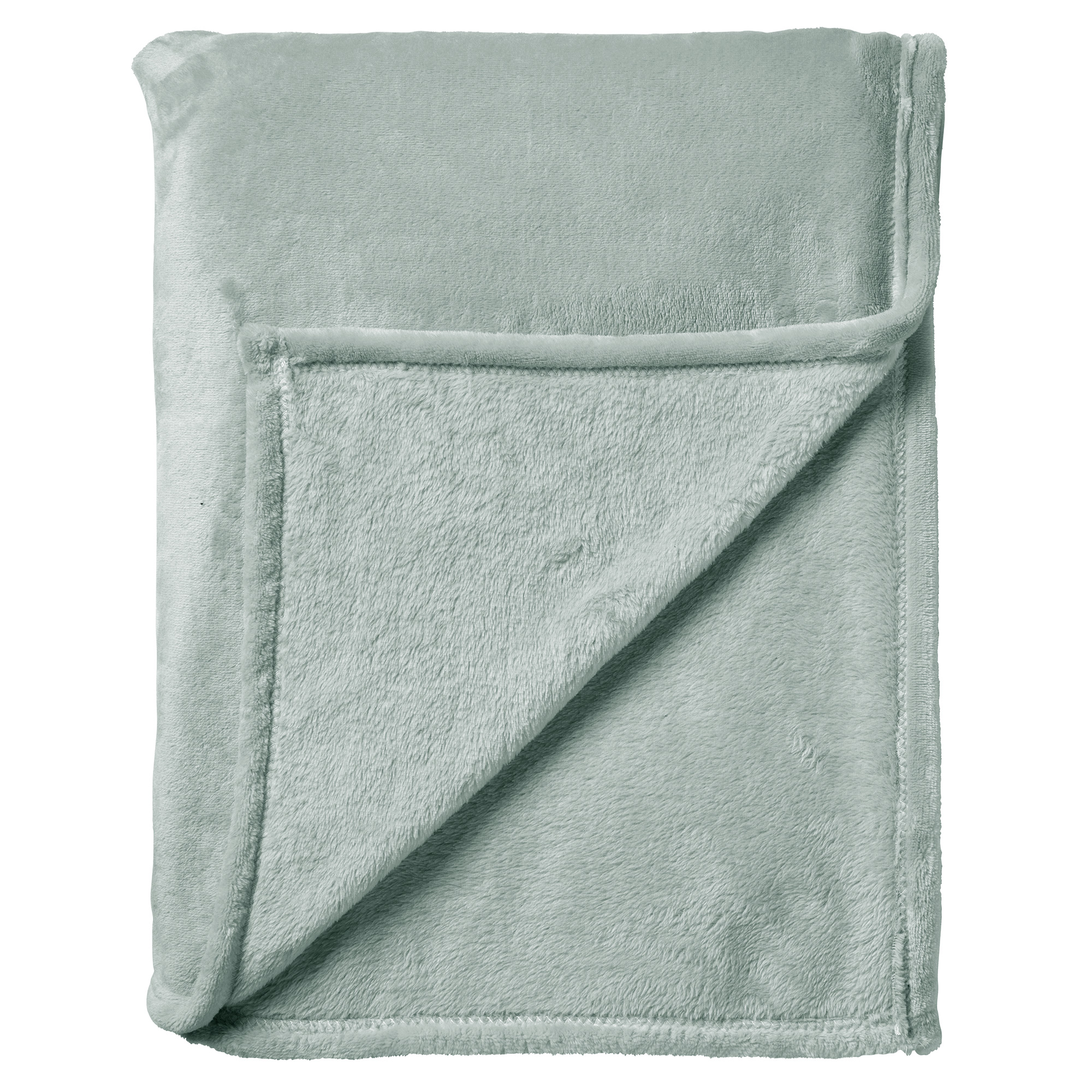 CHARLIE - Plaid 200x220 cm - extra grote fleece deken - effen kleur - Jadeite - groen