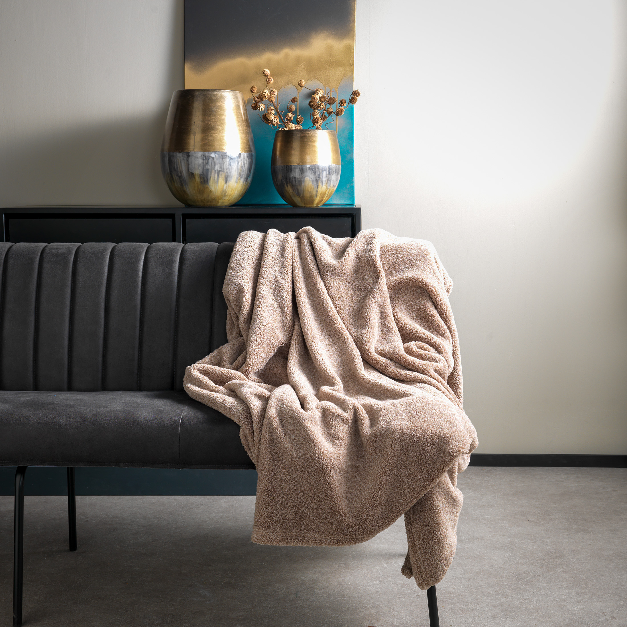 OSCAR - Plaid Tobacco Brown 140x180 cm - bruin OSCAR - Plaid Tobacco Brown 140x180 cm - bruin