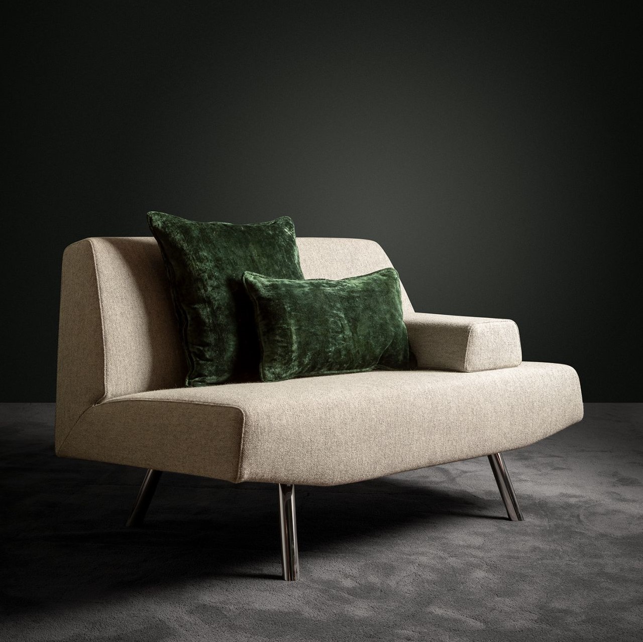 CHLOE | Cushion | 30x50 cm Mountain View | Green | Hoii | With luxury inner cushion